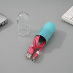 TYPE-C LIGHT -UP SYNC CHARGING CABLE WITH STORAGE CASE (PINK /1M)