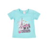 T-SHIRT FILLE DEMI MONCHE