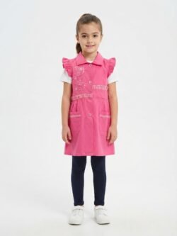 TABLIER FILLE 6-12ANS ROSE BEN RED