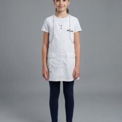 TABLIER D ECOLE FILLE BLANC MB GIRL S-L