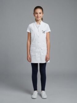 TABLIER D ECOLE FILLE BLANC MB GIRL S-L