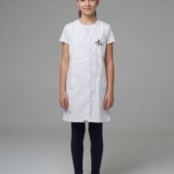 TABLIER D ECOLE FILLE BLANC MB GIRL S-L